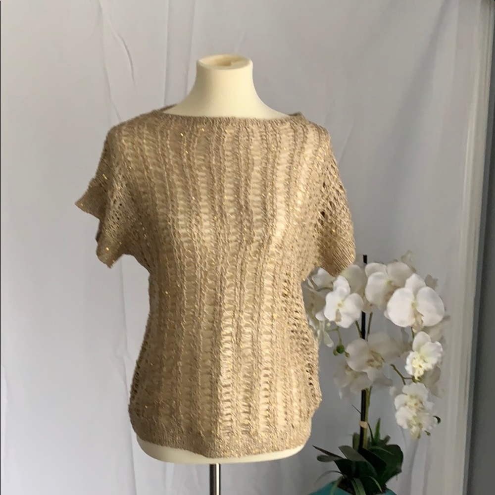 Forever 21 gold sparkle sweater